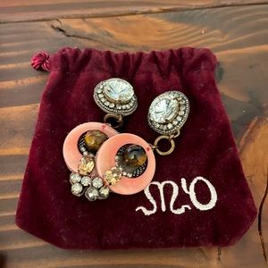 Ranjana Khan Pink Tagua Statement Earrings